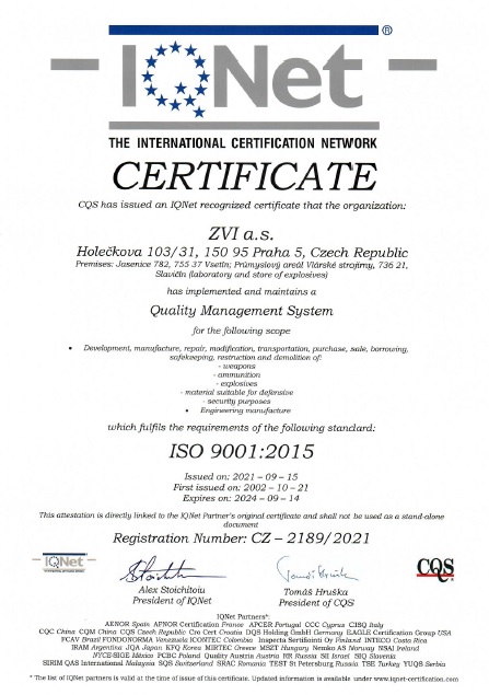 IQNet certifikát